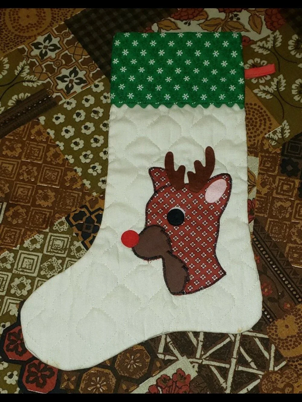 Handmade vintage quilted